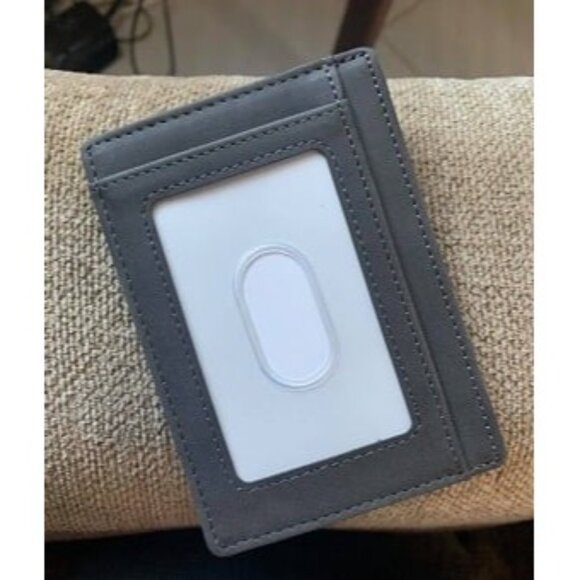New Slim Wallet Front Pocket Minimalist Leather RFID Blocking Medium Size - Picture 2 of 2